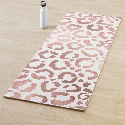 Chic Rose Gold Leopard Cheetah Animal Print Yogamatte (Beispiel)