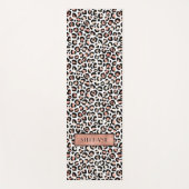 Chic Rose Gold Leopard Print Custom Yogamatte (Vorderseite)