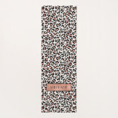 Chic Rose Gold Leopard Print Custom Yogamatte (Rückseite)