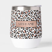 Chic Rose Gold Leopard Print Personalisiert (Links)