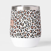 Chic Rose Gold Leopard Print Personalisiert (Rückseite)