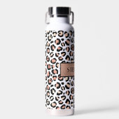 Chic Rose Gold Leopard Print Personalisiert Trinkflasche (Vorne)