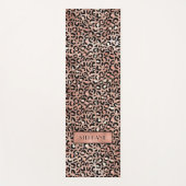 Chic Rose Gold Leopard Print Personalisiert Yogamatte (Vorderseite)