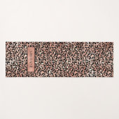 Chic Rose Gold Leopard Print Personalisiert Yogamatte (Vorderseite (Horizontal))