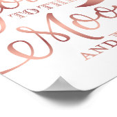 Chic Rose Gold LIEBE IHNEN ZUM MOONSCHREIBEN Poster (Ecke)