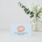 Chic Rose Gold Lips Visitenkarte (Stehend Vorderseite)