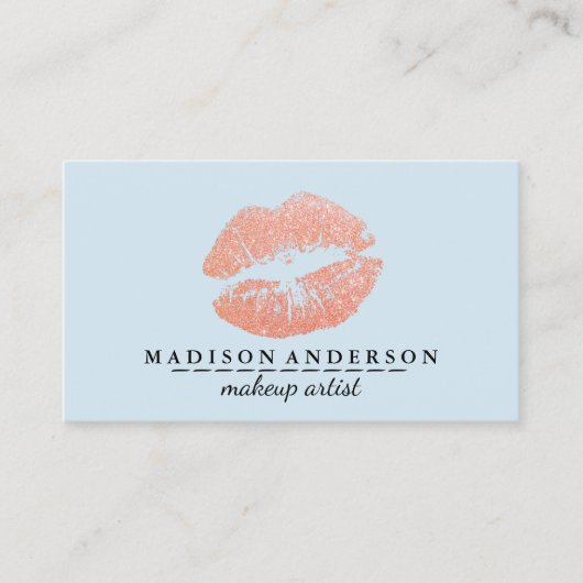 Chic Rose Gold Lips Visitenkarte (Vorderseite)