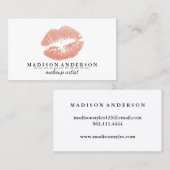 Chic Rose Gold Lips Visitenkarte (Vorne/Hinten)