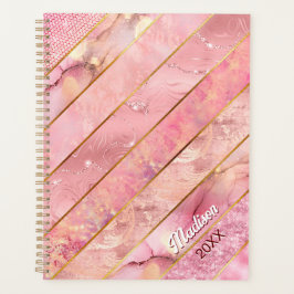 Chic Rose Gold mädchenhaft elegant geometrisch Planer