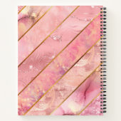 Chic Rose Gold mädchenhafte geometrische Skizze Notizblock (Rückseite)