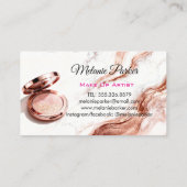 Chic Rose Gold Marble Visitenkarte (Rückseite)