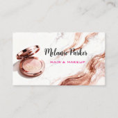 Chic Rose Gold Marble Visitenkarte (Vorderseite)