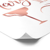 Chic Rose Gold MARGARITA BAR Sign Print Poster (Ecke)