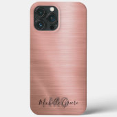 Chic Rose Gold Metallic Phone Case (Rückseite)