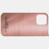 Chic Rose Gold Metallic Phone Case (Rückseite (Horizontal))
