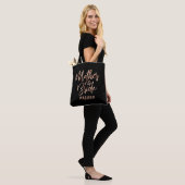 Chic Rose Gold Moderne Mutter der Bride Monogram Tasche (Am Model)
