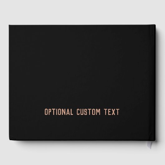 Chic Rose Gold Moderne Typografie Hochzeit Monogra Gästebuch (Rückseite)