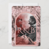 Chic Rose Gold Mountains Arched Foto Hochzeit Einladung (Vorderseite)