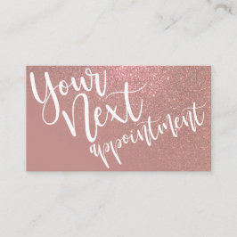 Chic Rose Gold Pink Glitzer Gradient Typografie Terminkarte