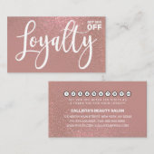Chic Rose Gold Pink Glitzer Gradient Typografie Treuekarte (Vorne/Hinten)