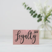 Chic Rose Gold Pink Glitzer Gradient Typografie Treuekarte (Stehend Vorderseite)