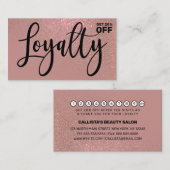 Chic Rose Gold Pink Glitzer Gradient Typografie Treuekarte (Vorne/Hinten)