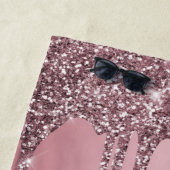 Chic Rose Gold Pink Glitzer Tropfen Sparkone Monog Strandtuch (Beispiel)