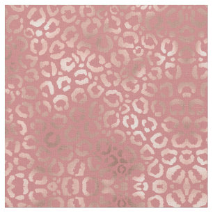 Chic Rose Gold Pink Leopard Cheetah Animal Print Stoff