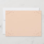 Chic Rose Gold Quinceañera Dress Floral Arch Foto Einladung (Rückseite)