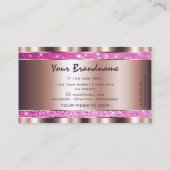 Chic Rose Gold Rosa Glitzer Sparkle Stars Populär Visitenkarte (Rückseite)