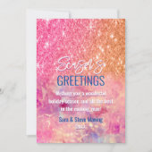 Chic Rose Gold Rosa Glitzer Weihnachten neues Jahr (Vorderseite)