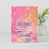 Chic Rose Gold Rosa Glitzer Weihnachten neues Jahr (Stehend Vorderseite)