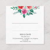 Chic Rose Gold Rosa Weiße Blüte Terminkarte (Rückseite)