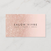 Chic Rose Gold Salon Eintrittskarte Visitenkarte (Vorderseite)