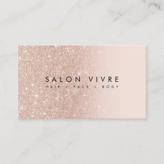 Chic Rose Gold Salon Eintrittskarte Visitenkarte (Vorderseite)