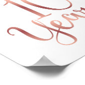 Chic Rose Gold SCHÜLER BIS 10 JAHRE signieren Poster (Ecke)