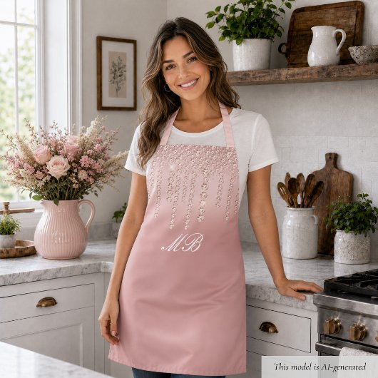 Chic Rose Gold Schürze