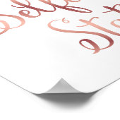 Chic Rose Gold SELFIE STATION signieren Poster (Ecke)