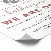 Chic Rose Gold Sparkle Glitzer Tropfen Business Poster (Ecke)