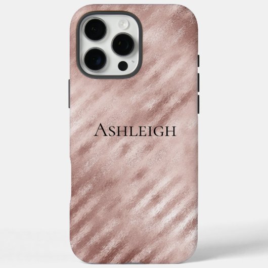 Chic Rose Gold Streifen Case-Mate iPhone Hülle (Rückseite)