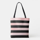Chic Rose Gold Streifen Tasche (Rückseite)