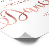 Chic Rose Gold TRUST ME SIE KÖNNEN Sign Print Poster (Ecke)