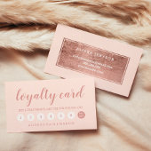 Chic Rose Gold Typografie rot Rosa Loyalkarte Treuekarte