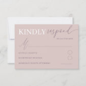 Chic Rose Gold UAWG Calligrafy Wedding RSVP Karte (Vorderseite)