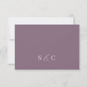 Chic Rose Gold UAWG Calligrafy Wedding RSVP Karte (Rückseite)