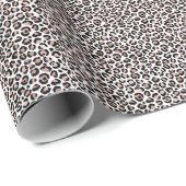 Chic Rose Gold und Black Leopard Print Geschenkpapier (Rolleneckpunkt)