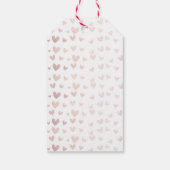 Chic Rose Gold Viele Lieben Valentinstag Geschenkanhänger (Rückseite)