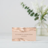 Chic Rose Gold Visitenkarte (Stehend Vorderseite)