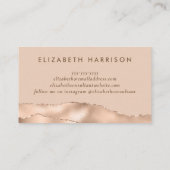 Chic Rose Gold Visitenkarte (Rückseite)