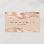 Chic Rose Gold Visitenkarte (Vorderseite)